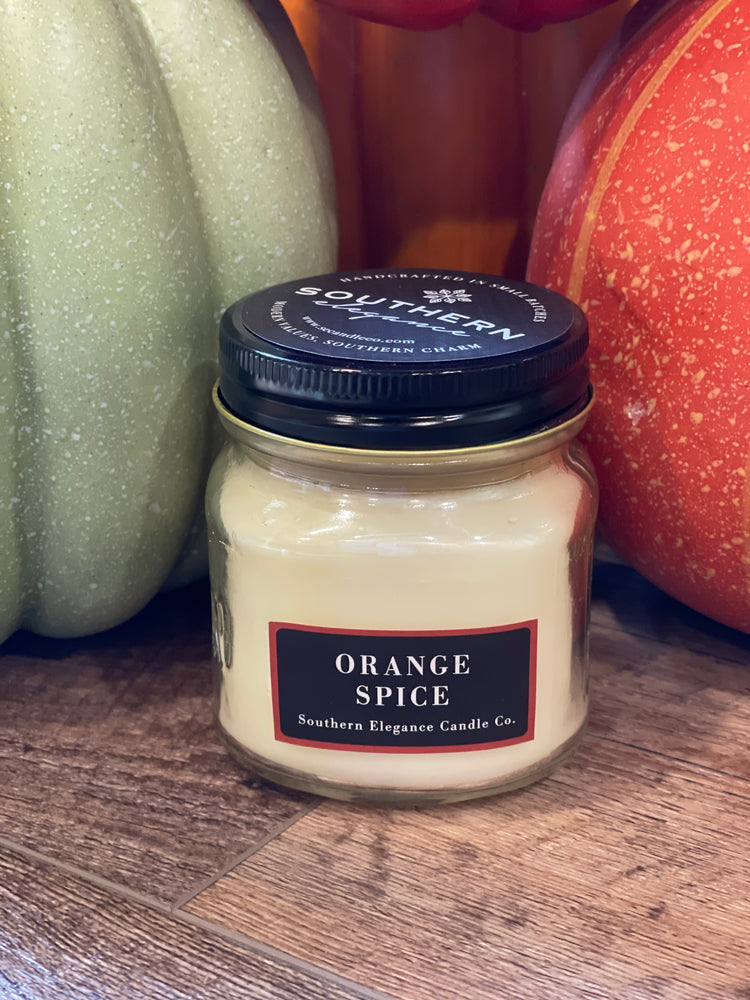 8oz. Mason Jar Candle: Orange Spice