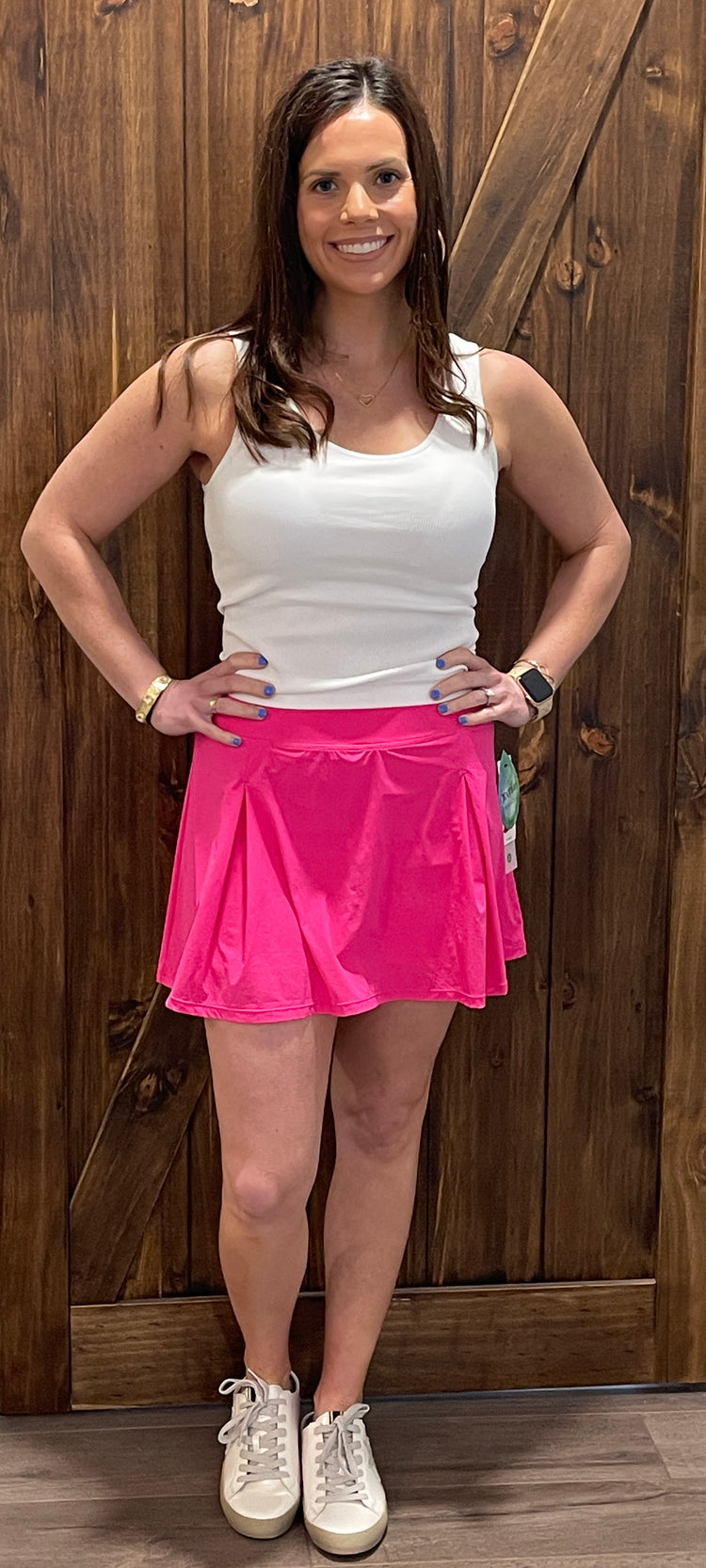 Ready for Anything Skort- Hot Pink