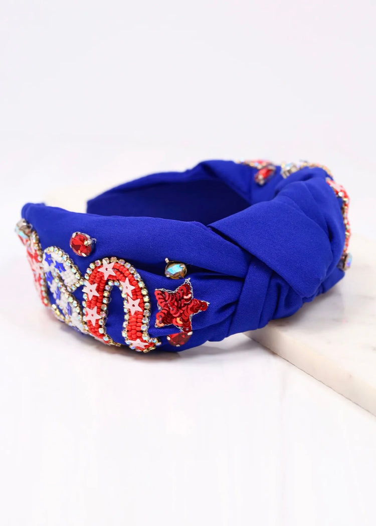 USA Embellished Headband