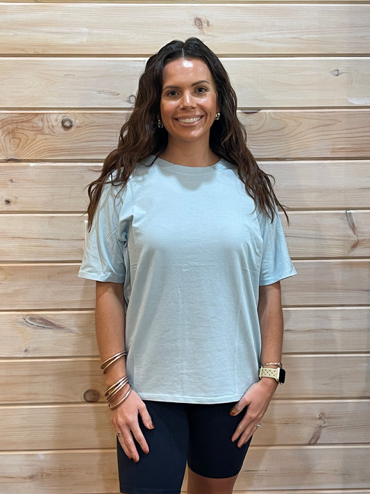 Classic Boxy Fit Tee- Ballet Blue