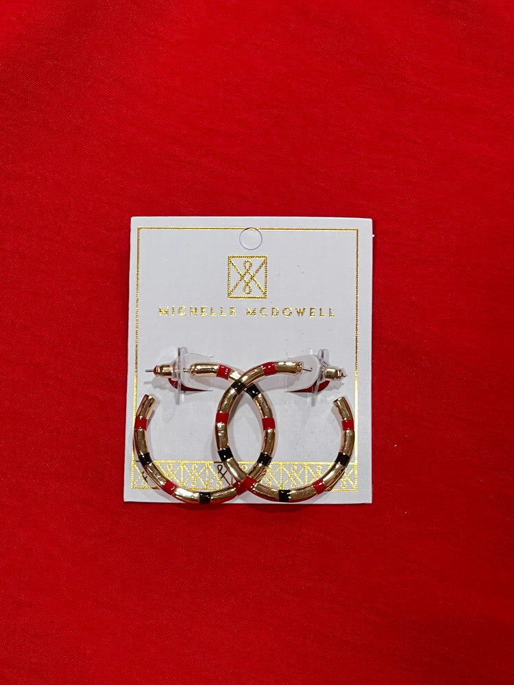 Nellie Earrings- Red & Black