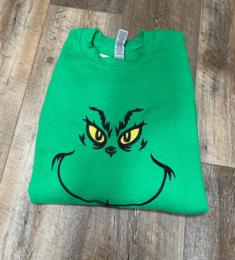 Grinch Face Sweatshirt