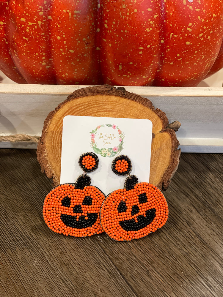 Jack O Lantern Dangle Earrings