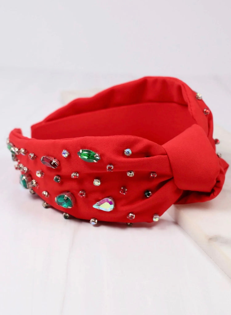 'Tis the Season Headband- Red