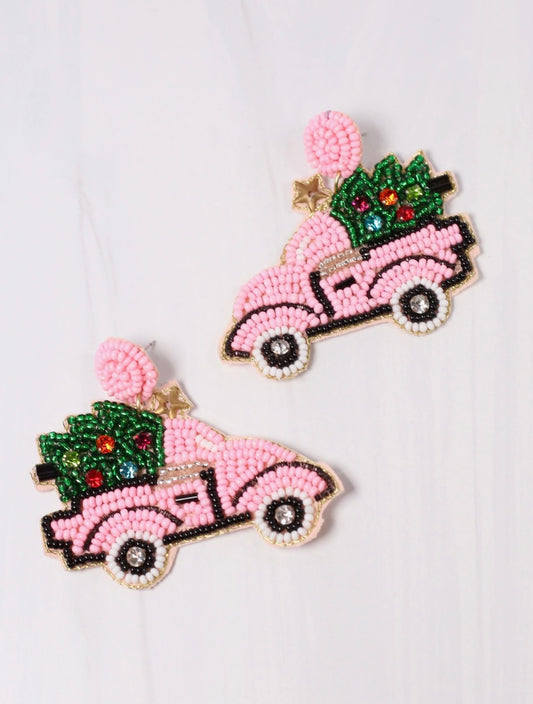 Home for the Holidays Truck Earrings