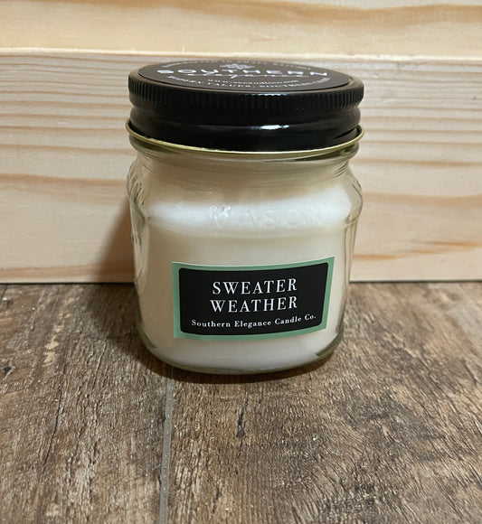 8oz. Mason Jar Candle: Sweater Weather