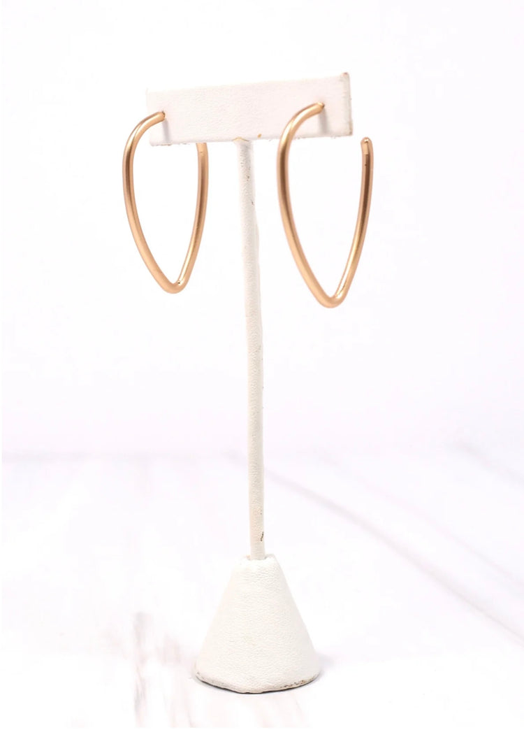 Clayhurst Hoop Earrings- Matte Gold