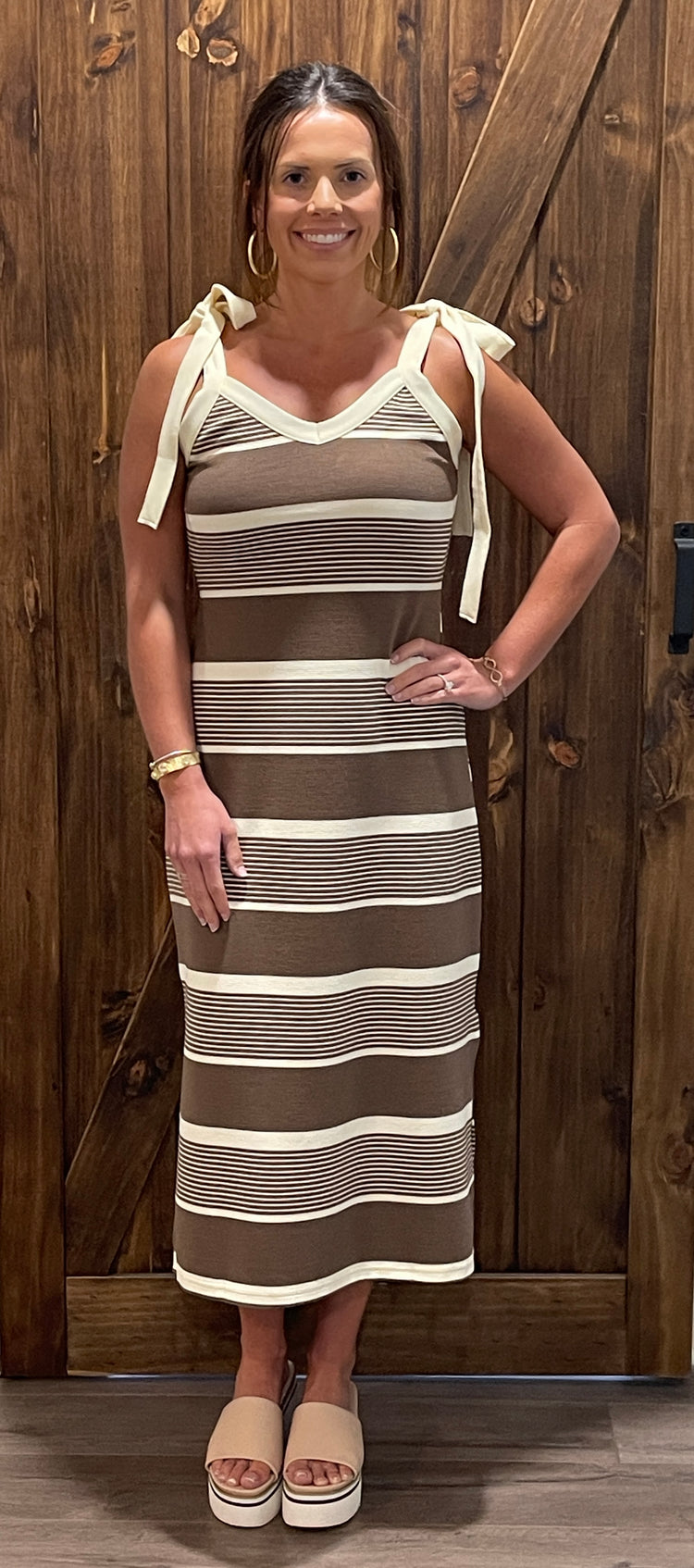 Summer Fever Midi Dress- Mocha