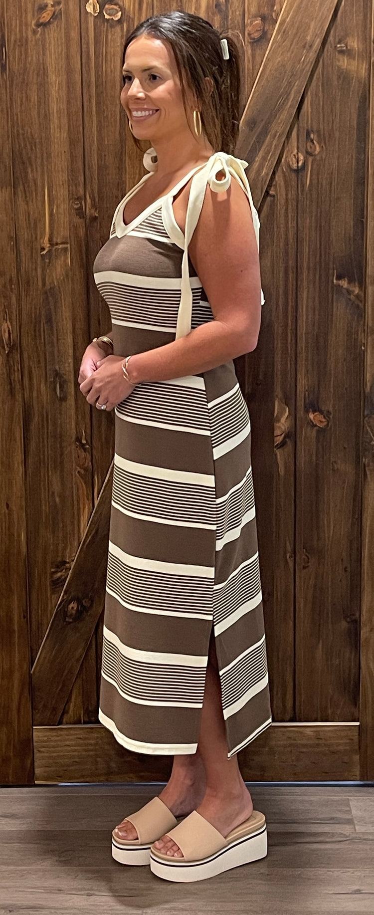 Summer Fever Midi Dress- Mocha