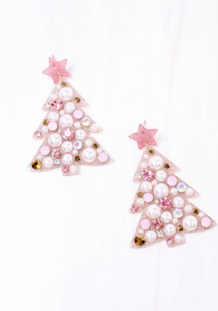 Pink Wonderland Tree Earrings