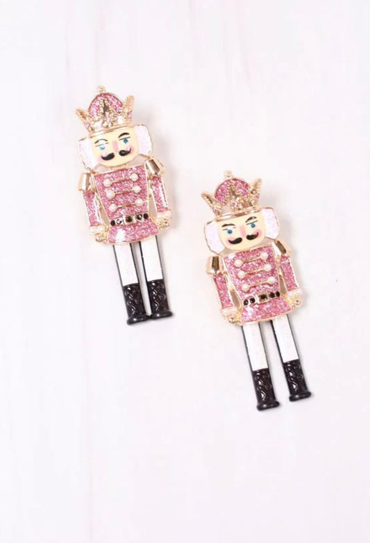 Nutcracker Earrings- Pink