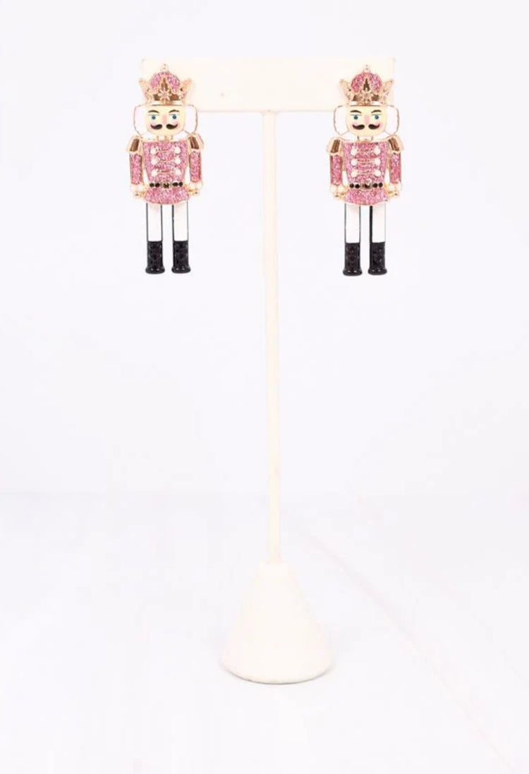 Nutcracker Earrings- Pink