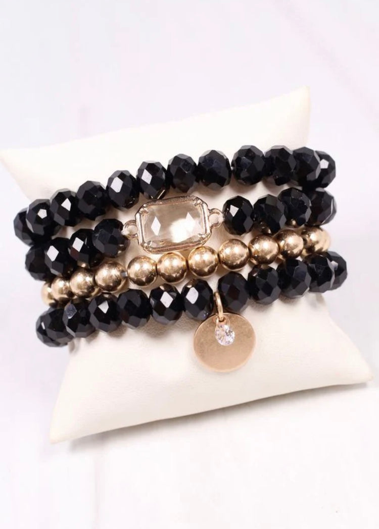 Let's Go Bracelet Set- Black