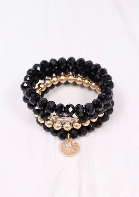 Let's Go Bracelet Set- Black