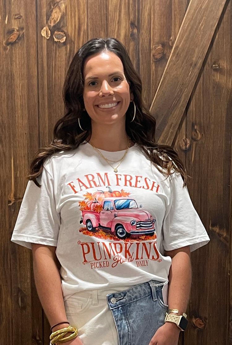 Farm Fresh Pumpkins Truck Graphic Tee