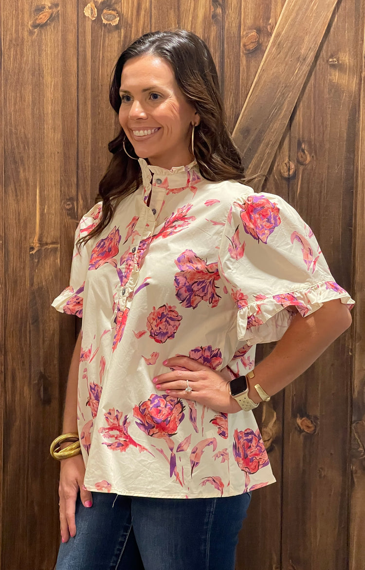 Fall Blooming Florals Top