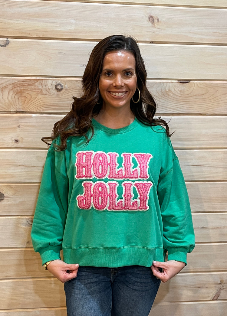 Millie Sweatshirt: Holly Jolly