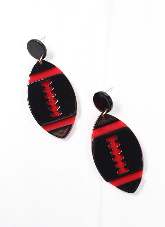 Acrylic Football Earrings