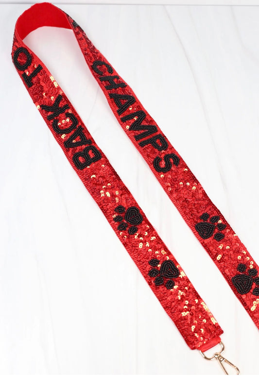 Back to Back Champs Sequin Crossbody Strap