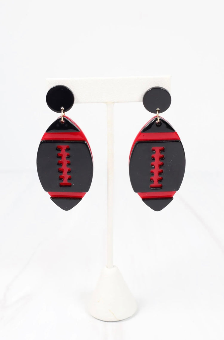 Acrylic Football Earrings