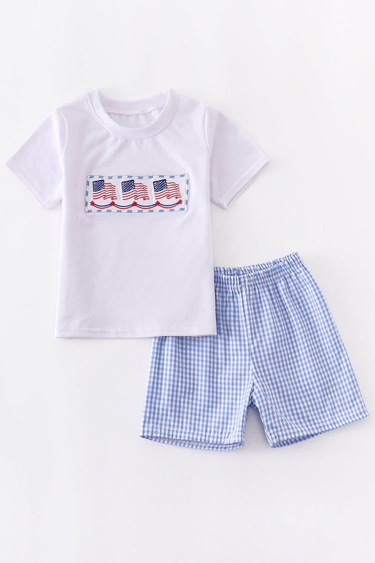 Gingham Flag Boy Set