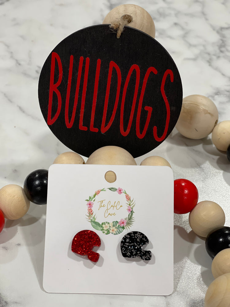 Football Helmet Studs- Red & Black