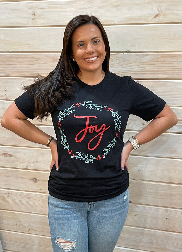 Joy Wreath Graphic Tee