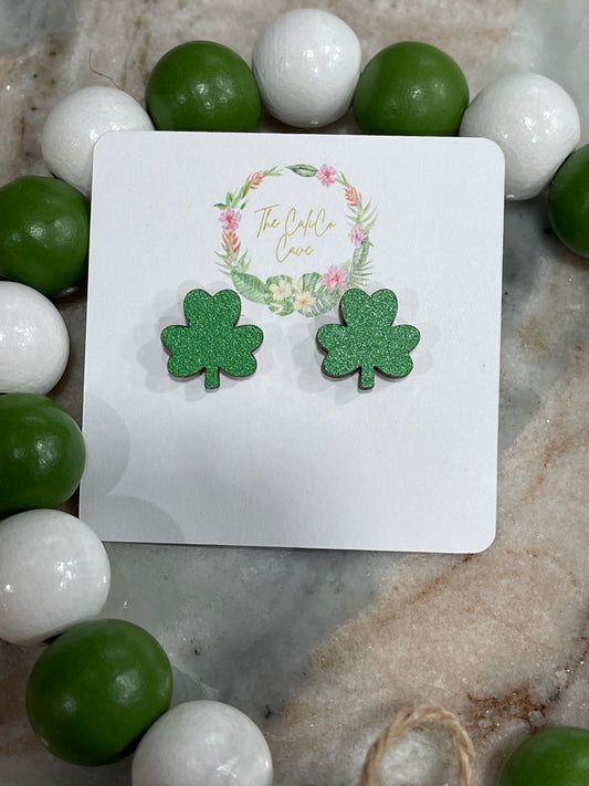 Shamrock Studs- Green