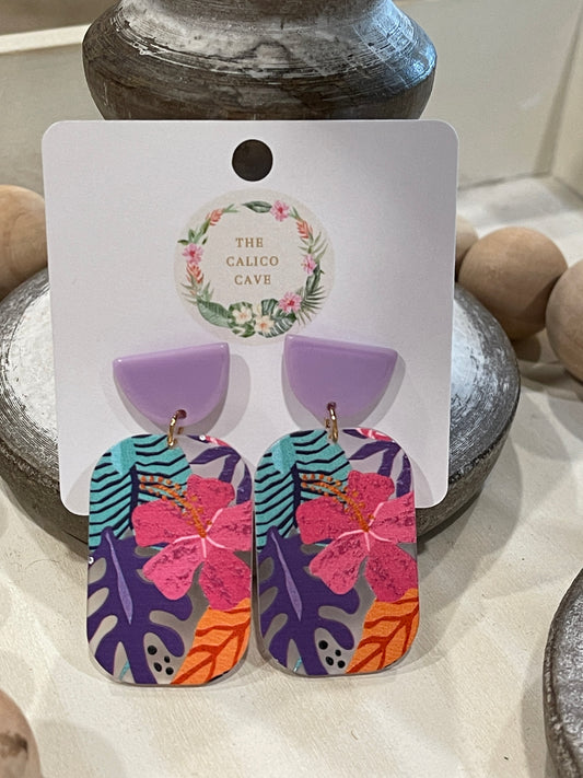 Tropical Acrylic Earring