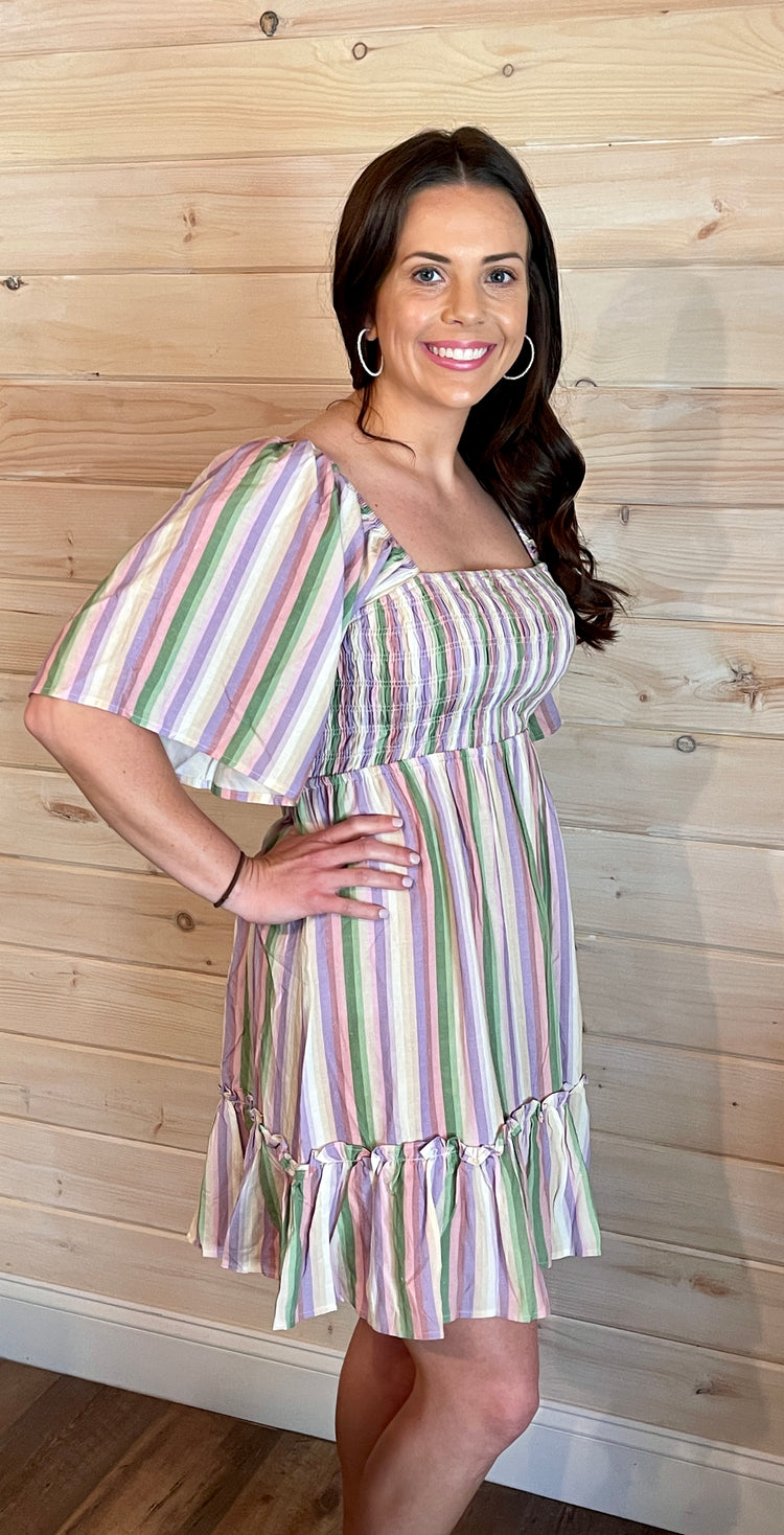 Pastel Stripe Dress