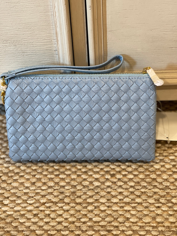 Woven Blue Crossbody Bag