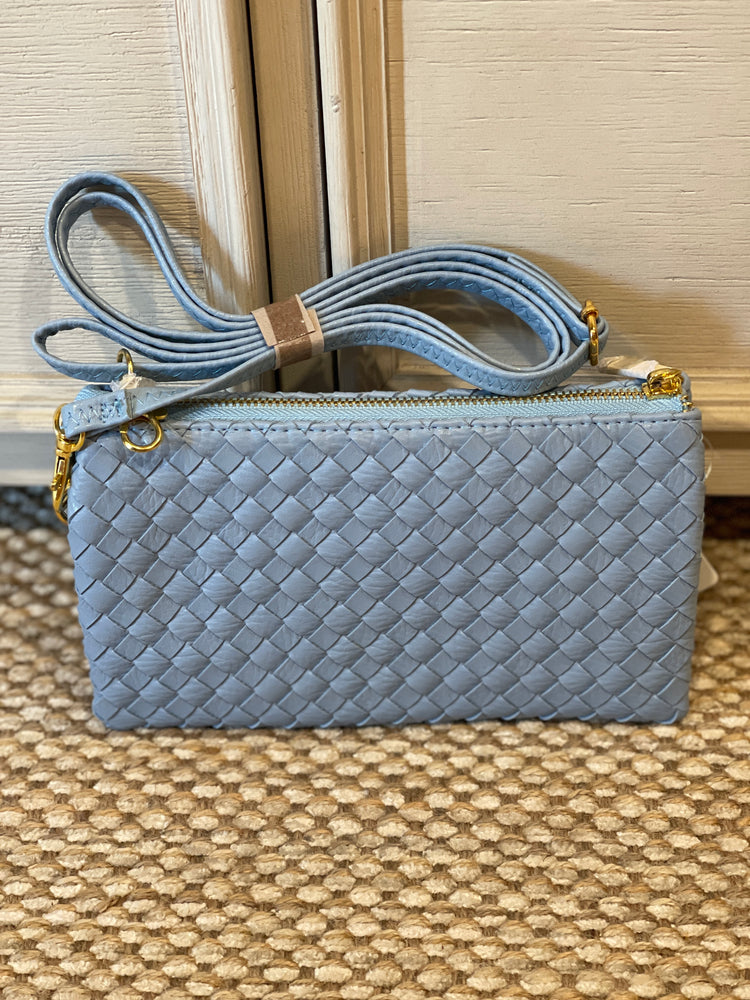 Woven Blue Crossbody Bag