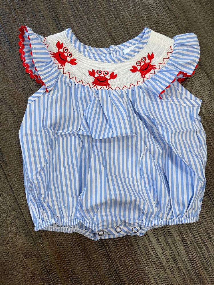 Crab Smocked Romper