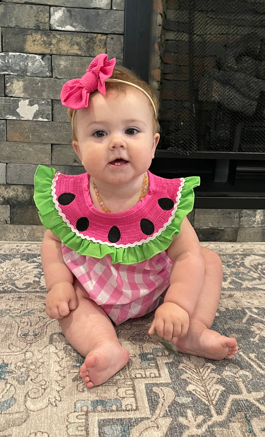 Watermelon Ruffle Romper