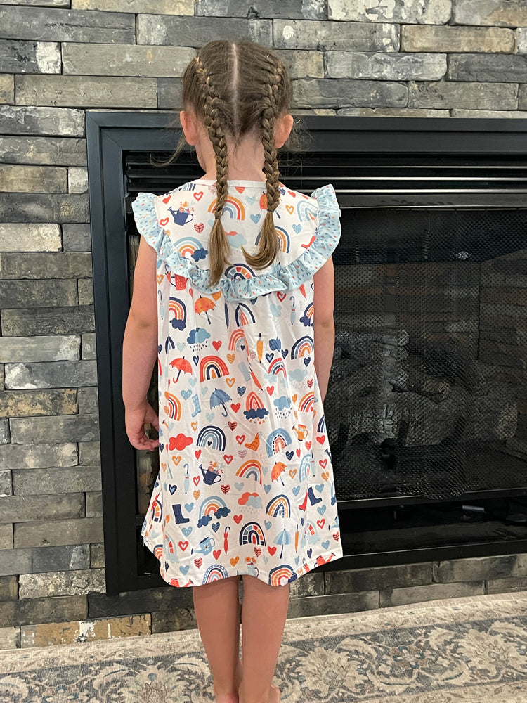 April Showers Short Sleeve Dress