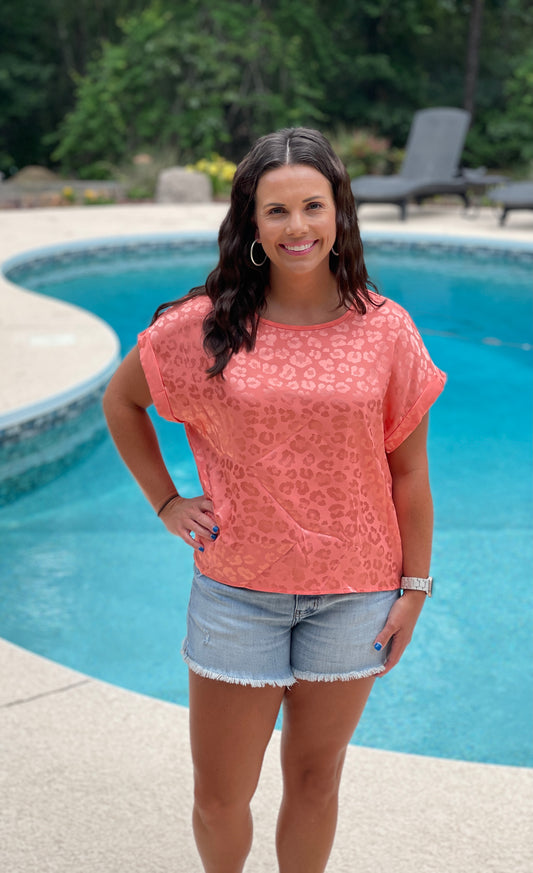 Sunset Top- Coral