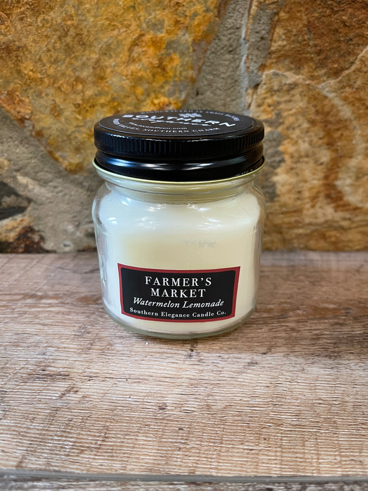 8oz. Mason Jar Candle: Farmer's Market- Watermelon Lemonade